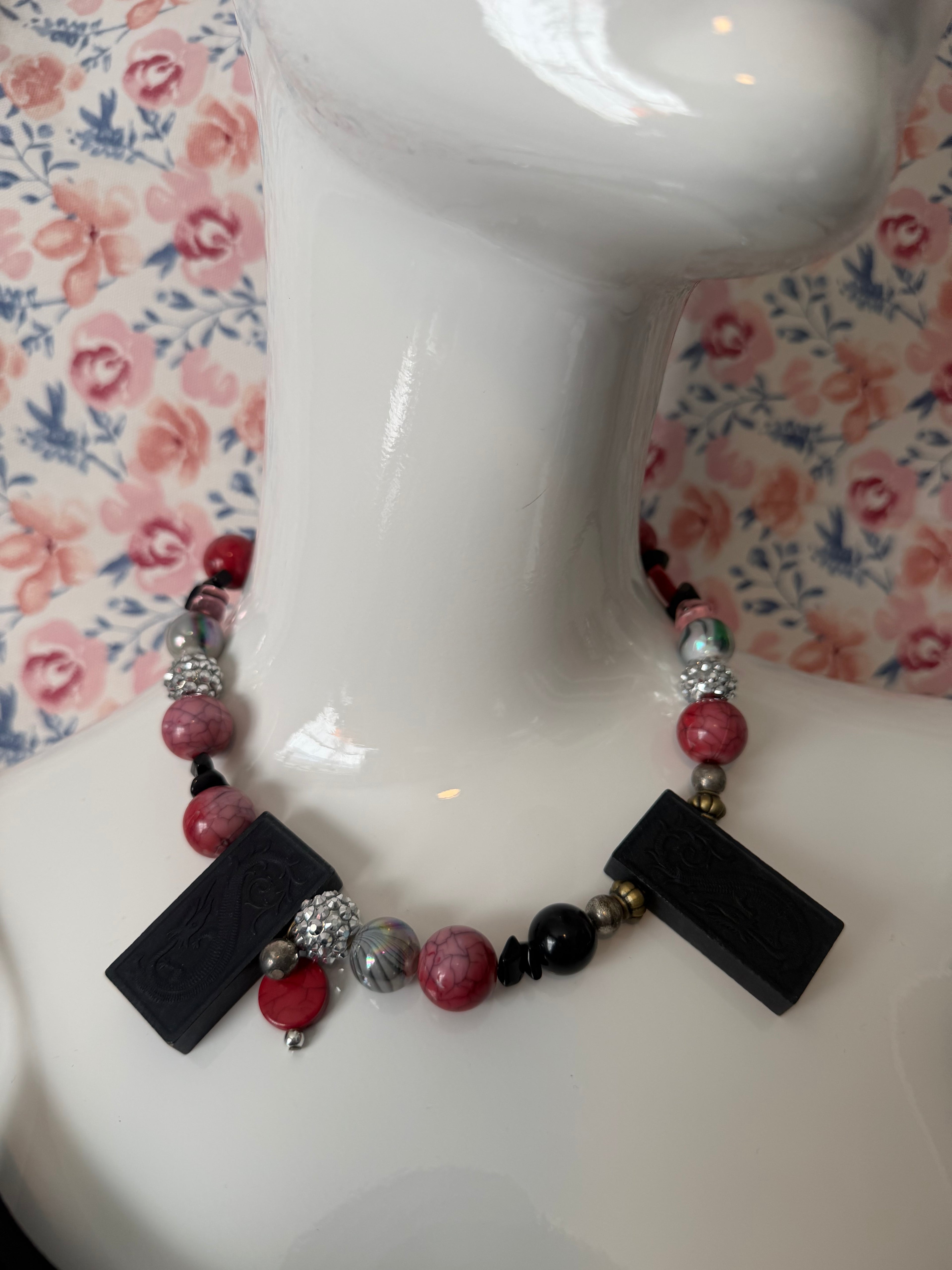 Bead and Domino Necklace
