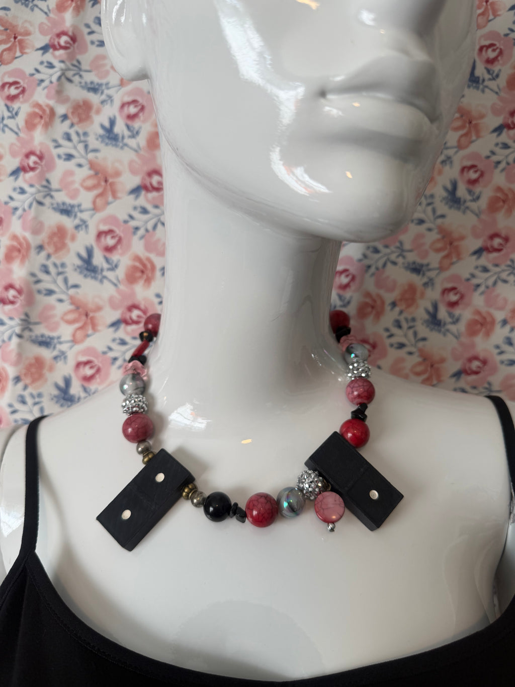 Bead and Domino Necklace