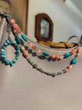 Pink and Blue Purse Charm