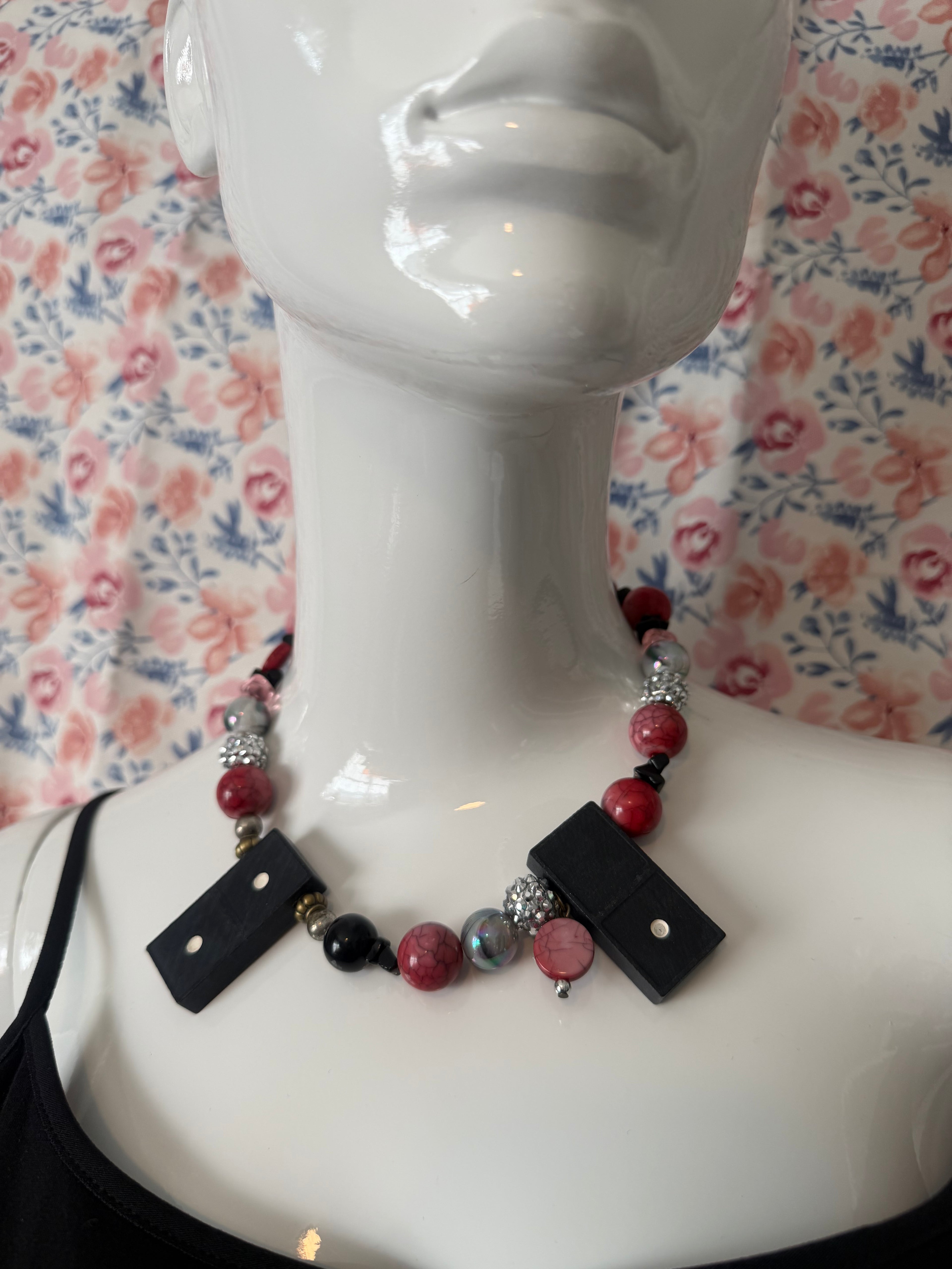 Bead and Domino Necklace