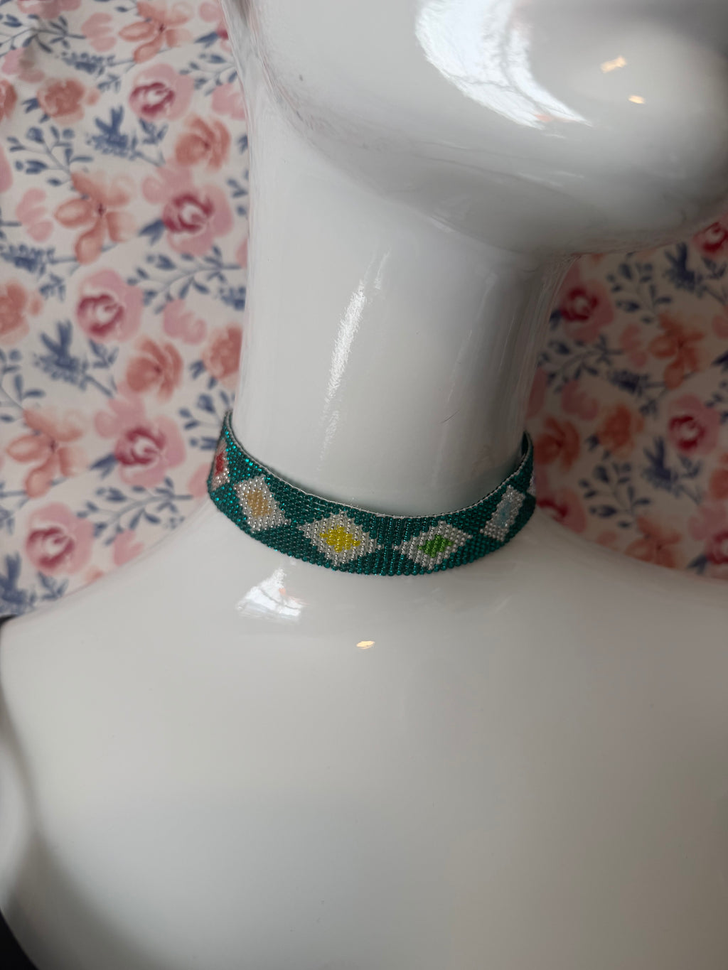 Chakra Pattern Beaded Choker