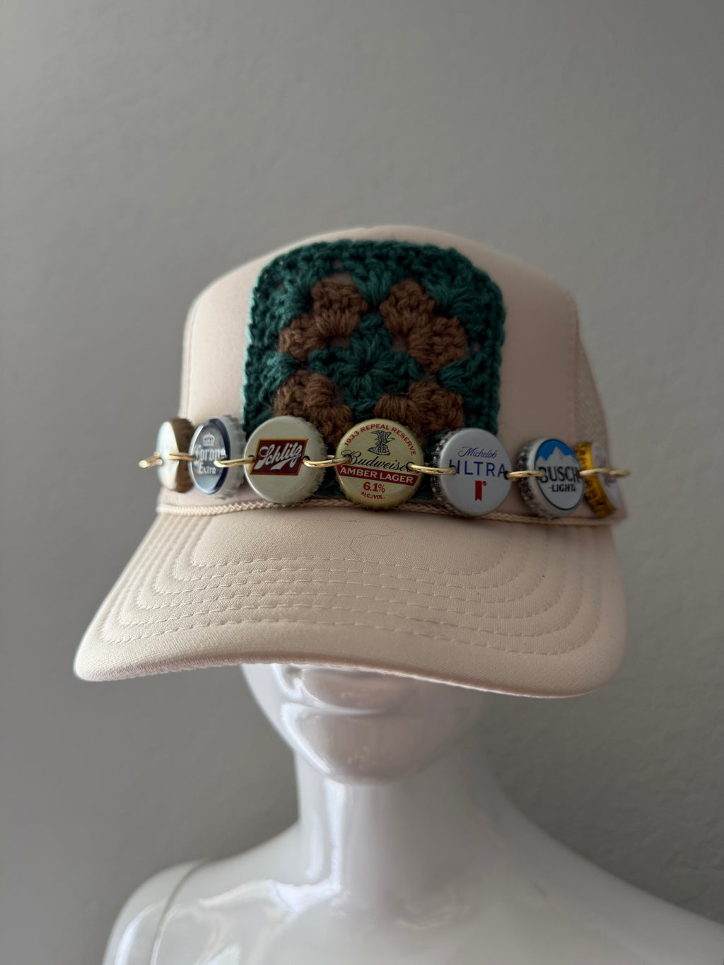 Granny Square Patch Trucker Hat