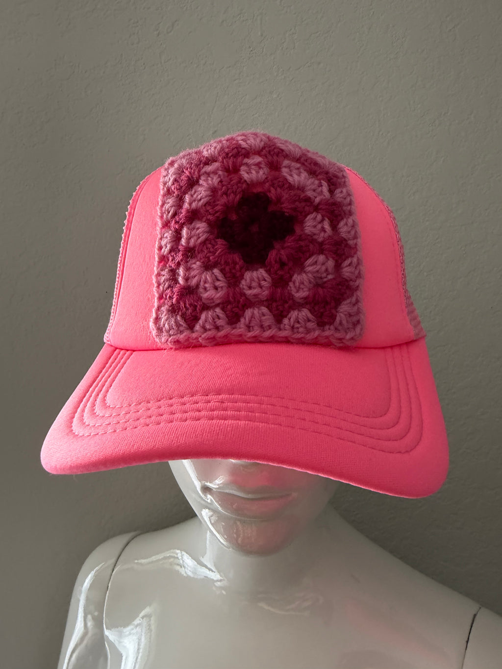 Granny Square Patch Trucker Hat